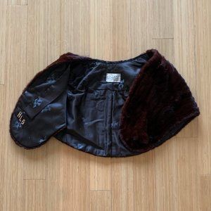 Vintage Bond Furs Red Mink Shoulder Wrap